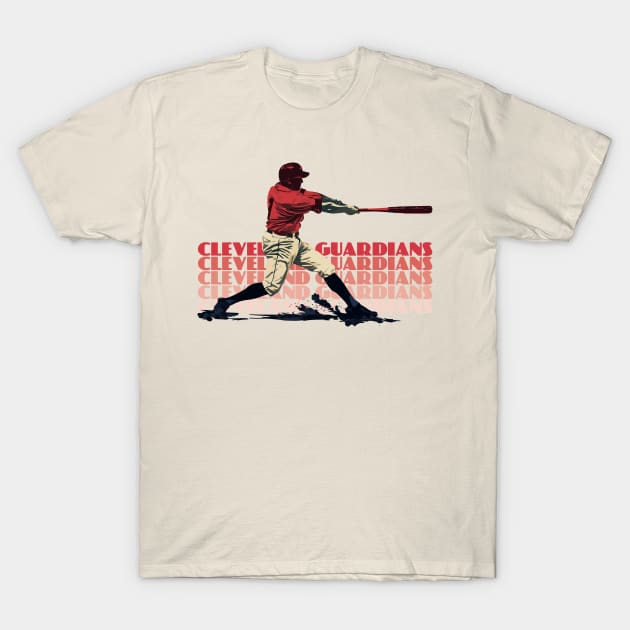 Retro Cleveland Guardians Slugger T-Shirt by Rad Love